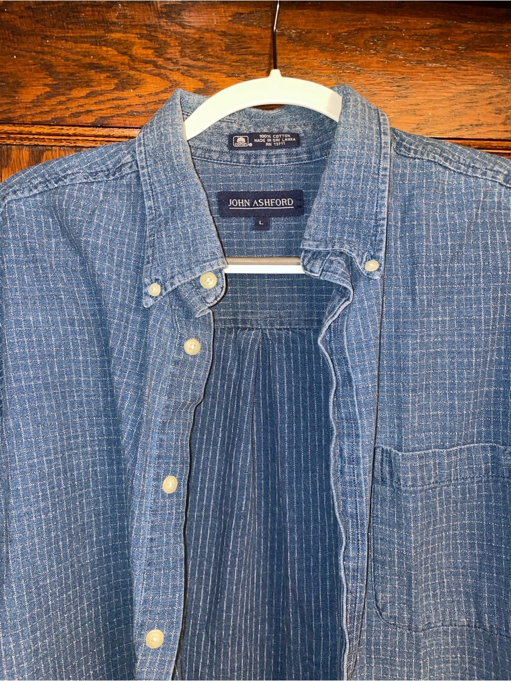 John Ashford Indigo Chambray Button-Down Shirt